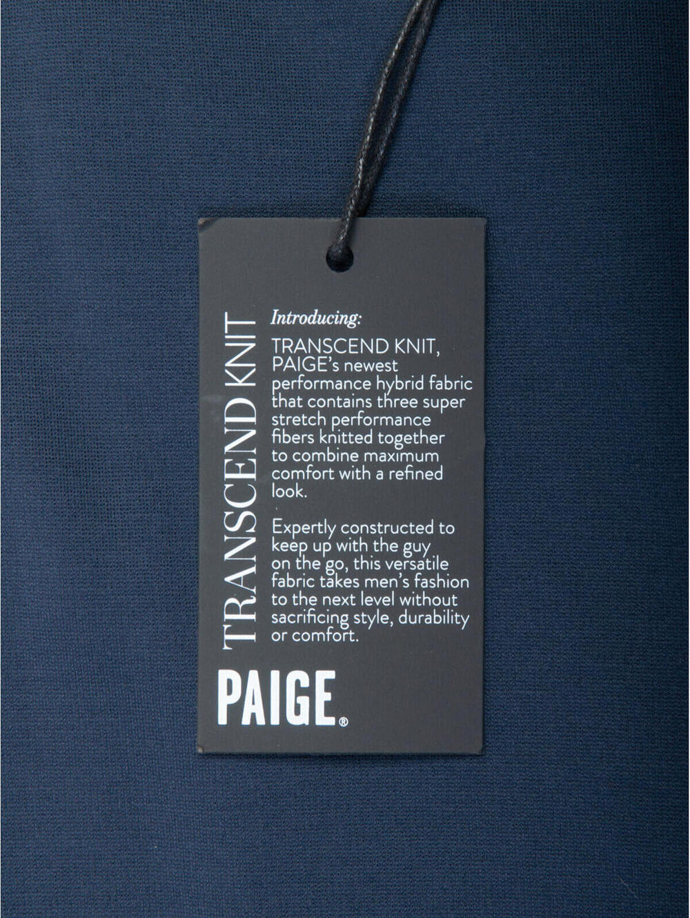 Paige NWT Deep Anchor Blue Prescott Transcend Knit Trouser 19963